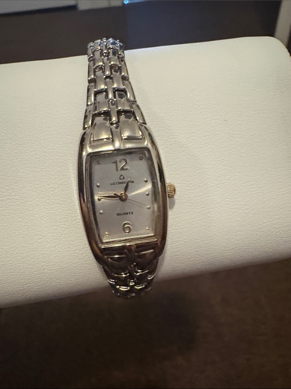 Silver Tone Quartz Bracelet Watch - Classic Rectangular Face
